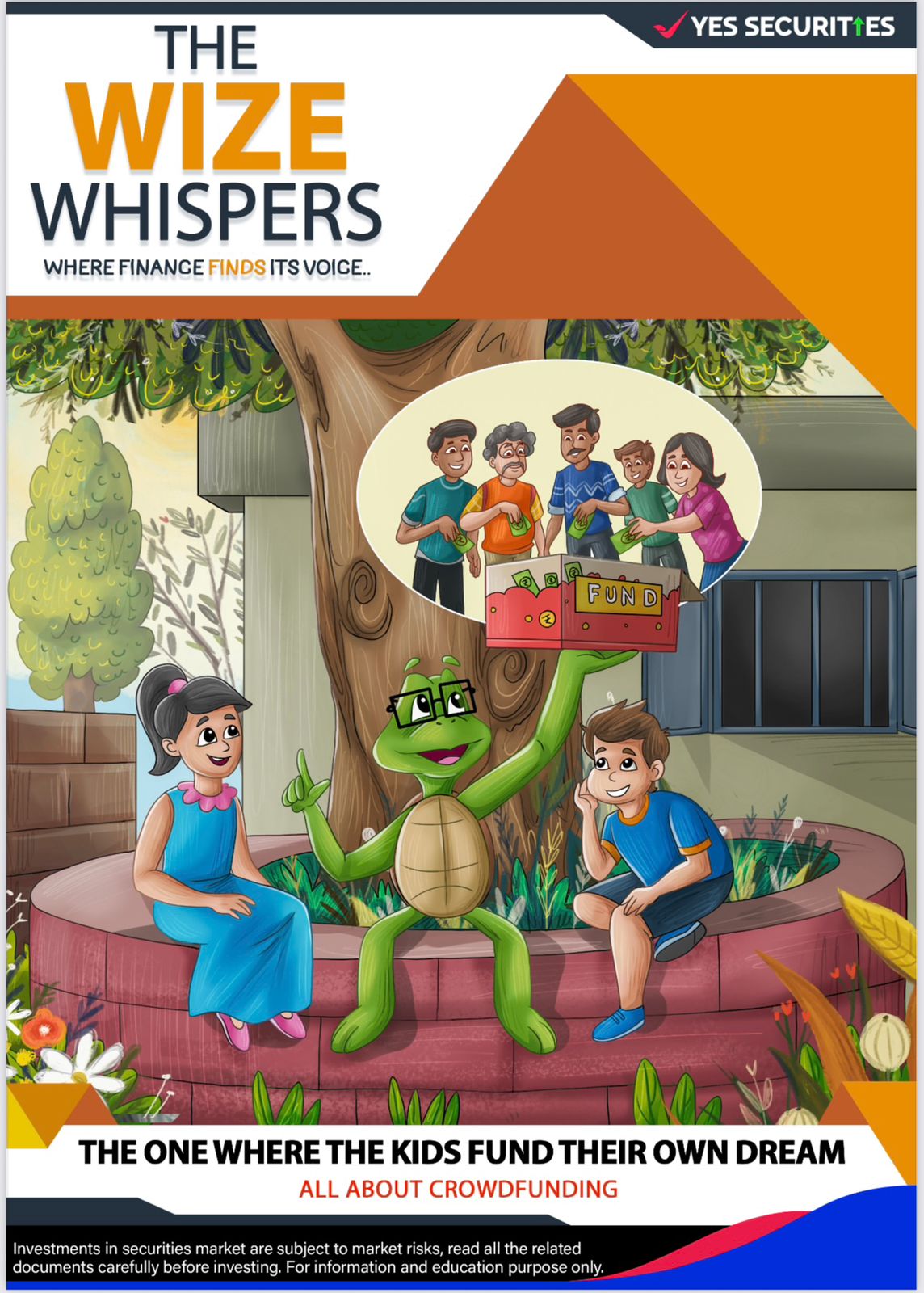 Financial literacy comic for kids with Crowdfunding