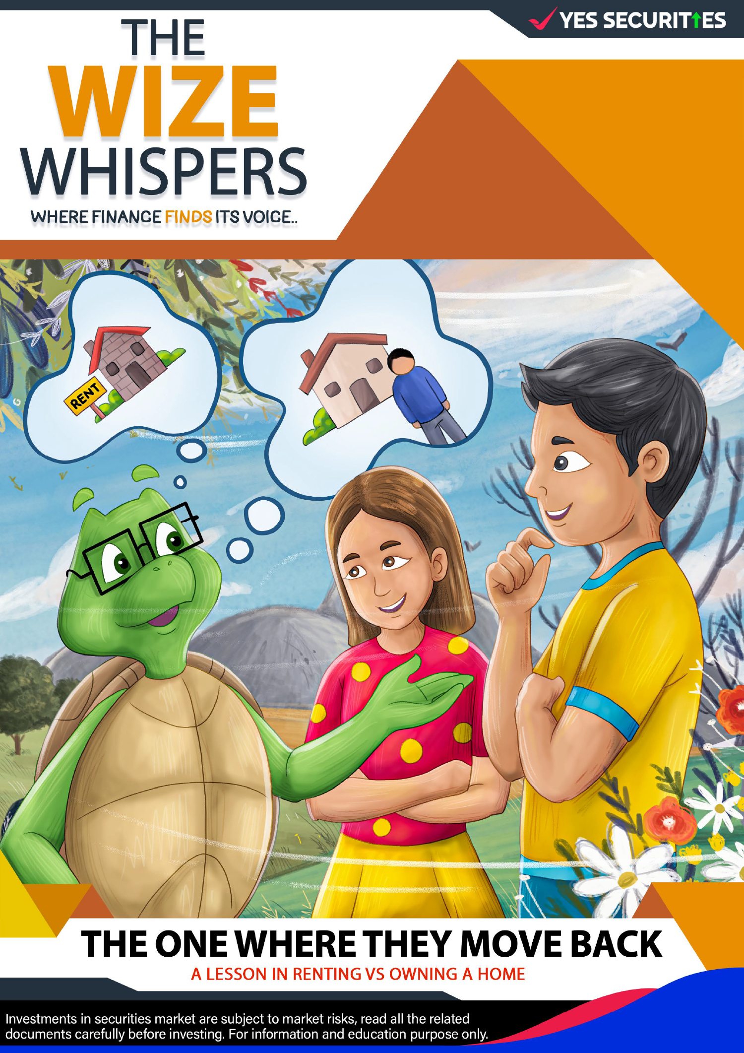 Financial literacy comic for kids with Renting Vs Owning  		